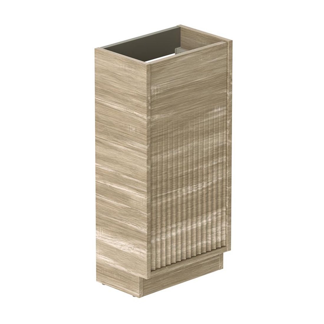 Safari 400mm Fluted Cloakroom unit - floor mounted, left pull