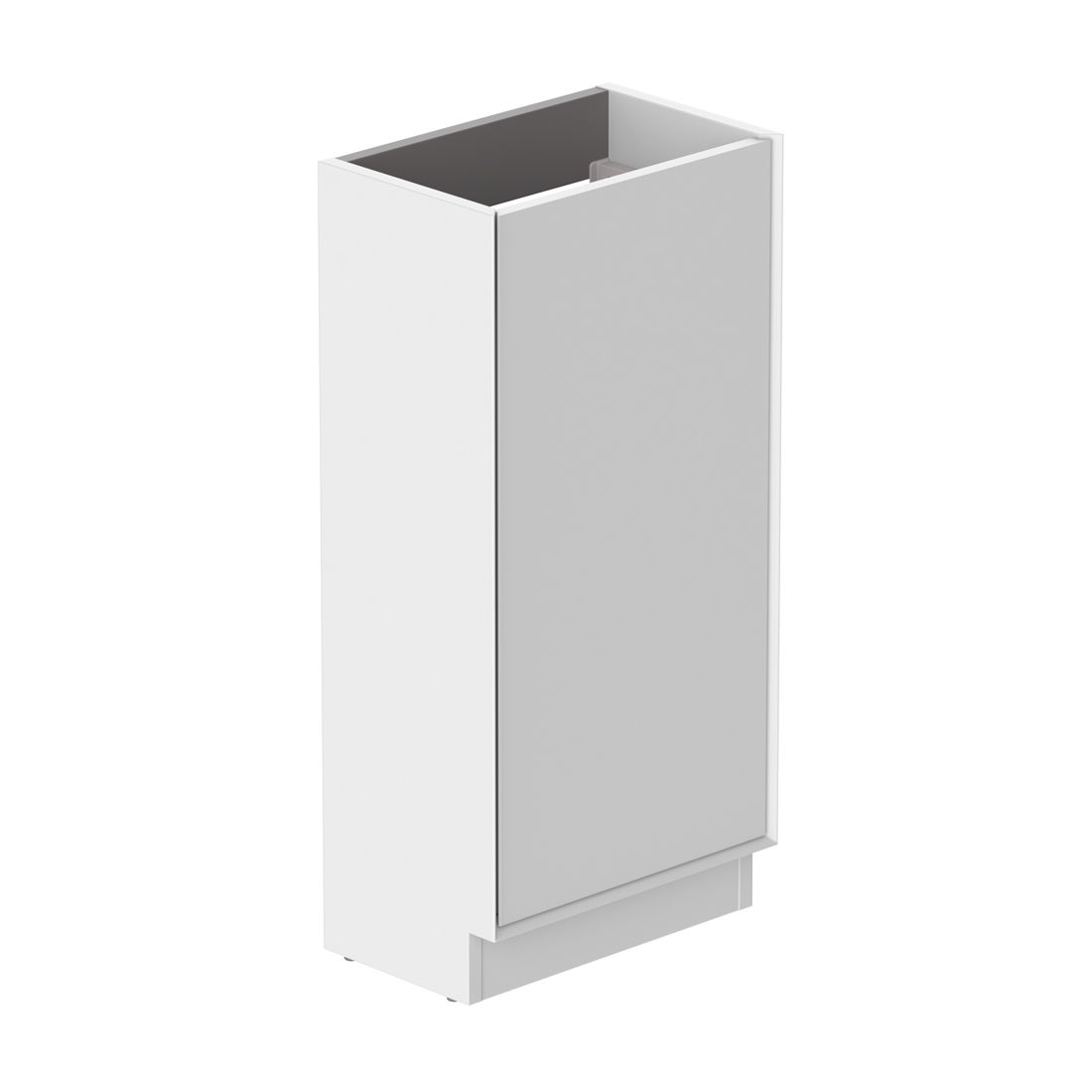 Safari 400mm Smooth Cloakroom Unit - floor mounted, right pull