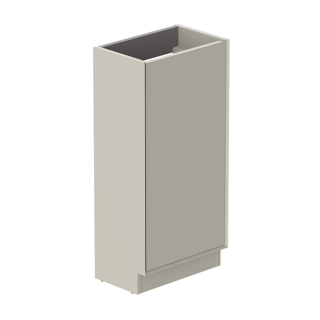 Safari 400mm Smooth Cloakroom Unit - floor mounted, right pull