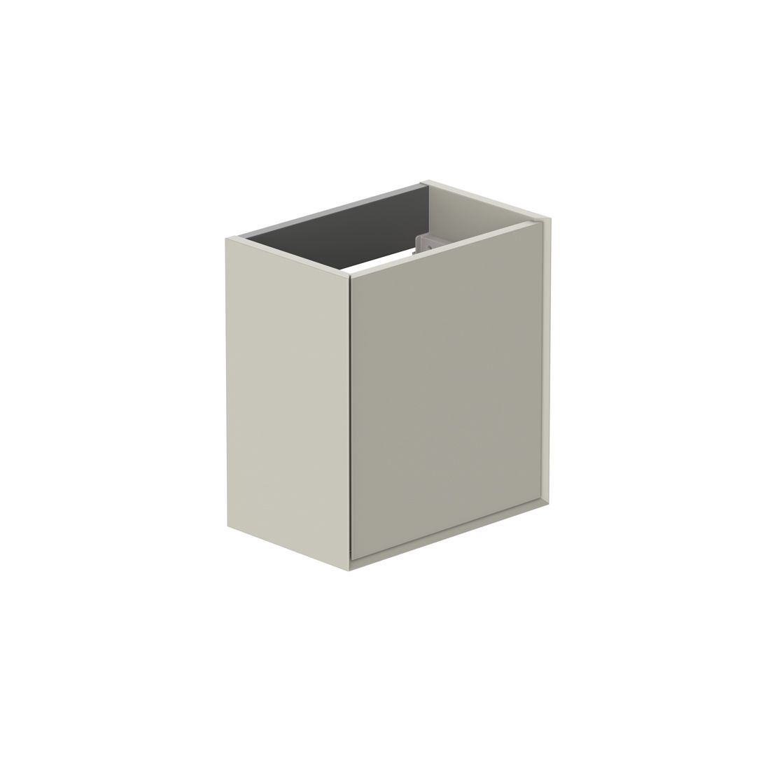 Safari 400mm Smooth Cloakroom Unit - wall hung, left pull