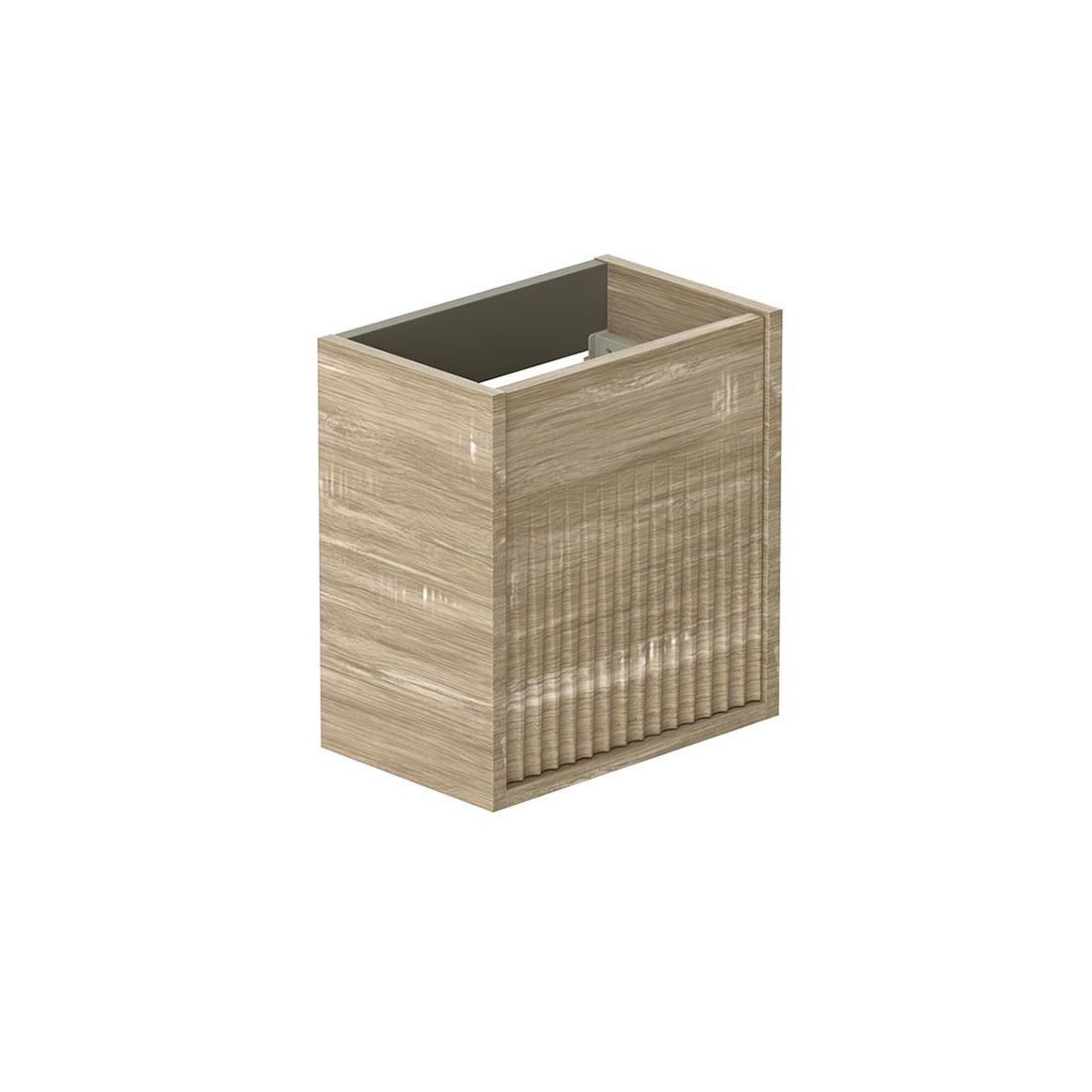 Safari 400mm Fluted Cloakroom unit - wall hung, right pull