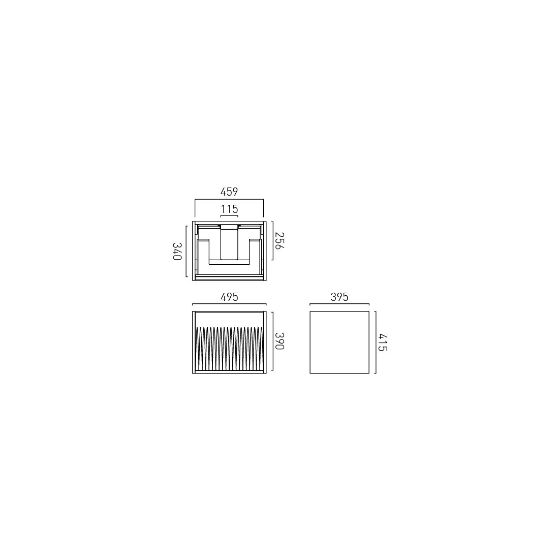 Safari 500mm Fluted Vanity Unit - wall hung