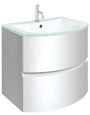 Crosswater Svelte 600 Unit with Ice Glass Basin Gloss