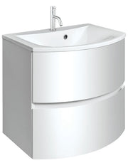 Crosswater Svelte 600 Unit with Cast Mineral Marble Basin Gloss