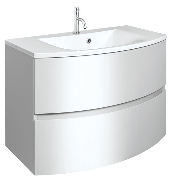 Crosswater Svelte 800 Unit with Cast Mineral Marble Basin Gloss