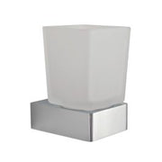 Shama Frosted Glass Tumbler and Holder Wall Mounted Chrome