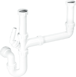 Sink Kit with 2 Basket strainer Wastes (no Trap)