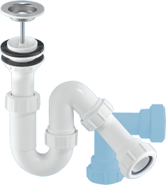 All-In-One Basin Trap with Centre Pin Waste