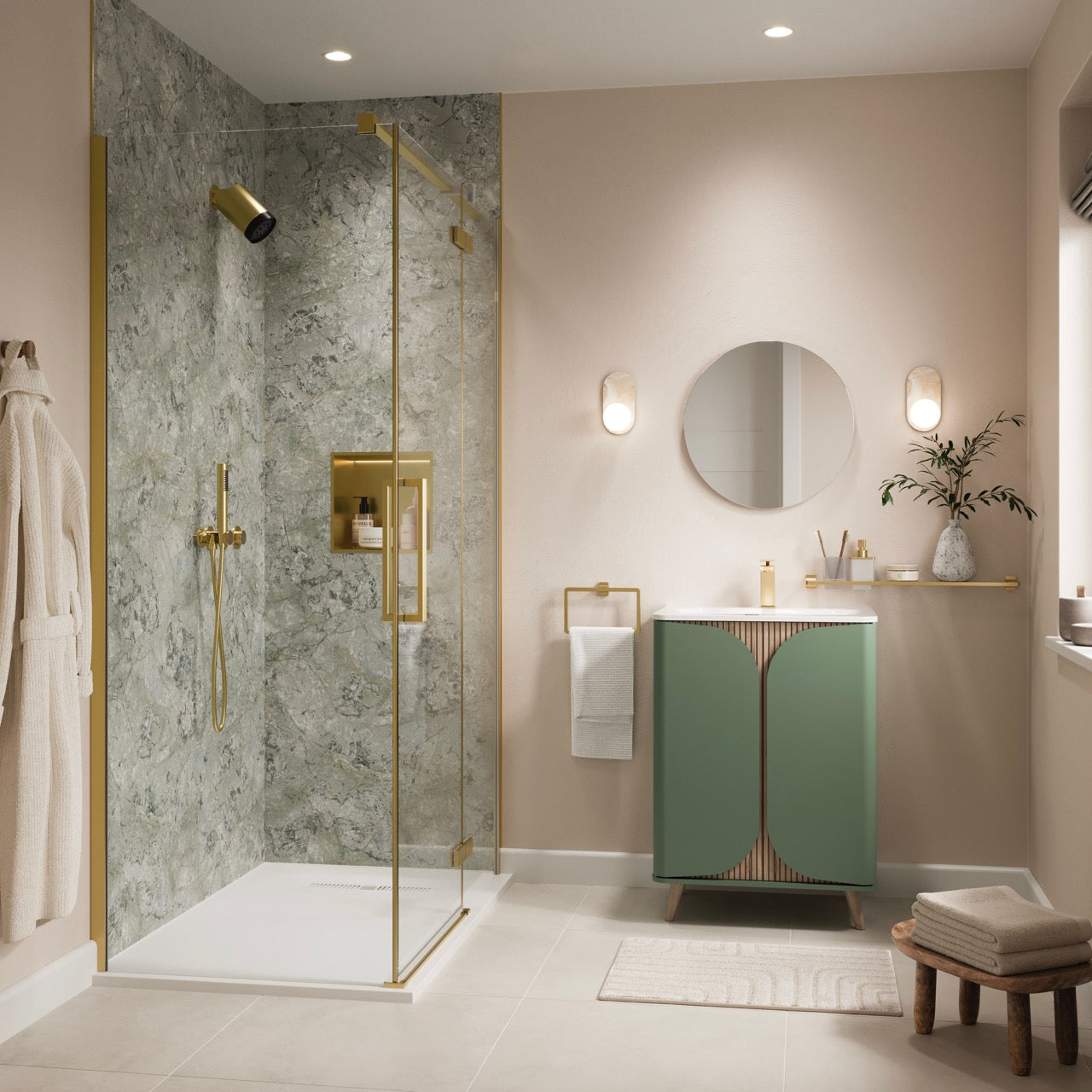 Showerwall Shower Niche 305 X 305mm With LED Light Strip