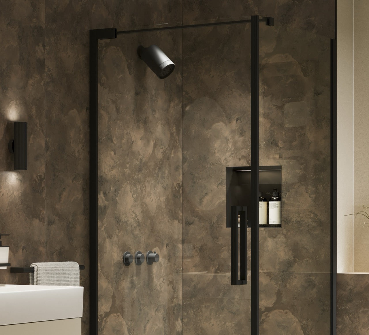 Showerwall Shower Niche 305 X 305mm With LED Light Strip