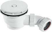 90mm x 50mm Water Seal Shower Trap with Miniflex Gloss White
