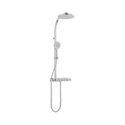 Strata Showering Column with Thermostatic Shower Shelf Valve, Saturn Round Shower Head and Nebula Round 3 Function Showering Handset