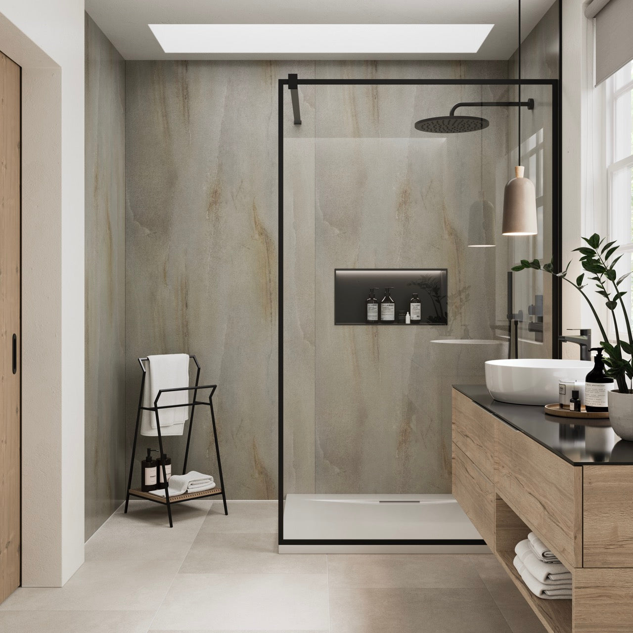 Showerwall Silverdale Limestone Wall Panel (WPC)