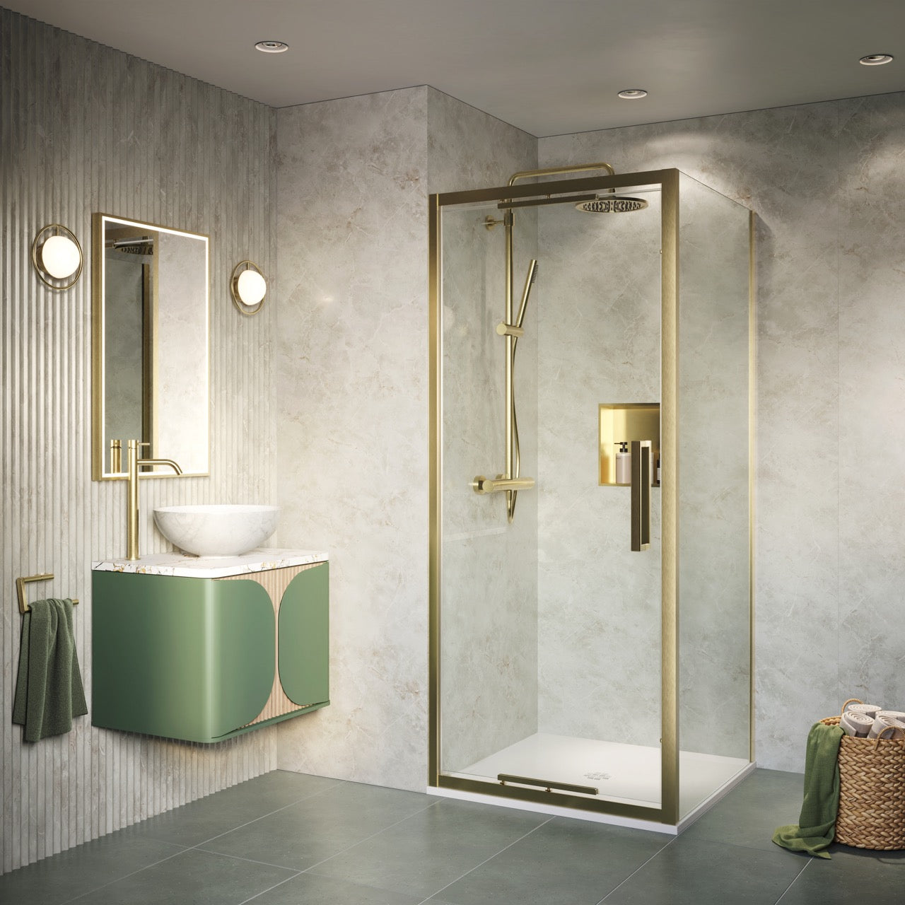Showerwall Tundra Marble Wall Panel (WPC)