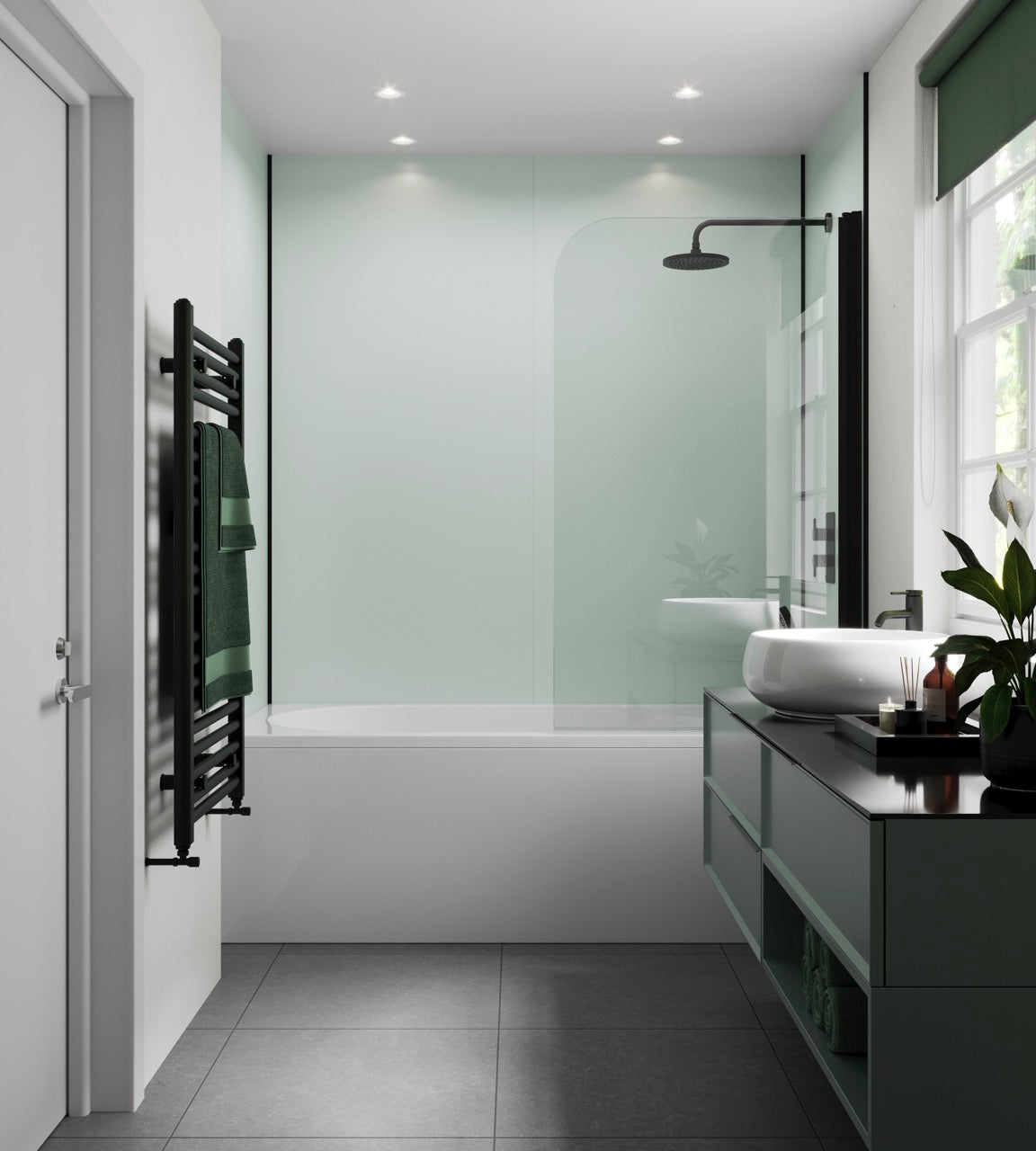 Showerwall Aqua Ice Wall Panel (EgMDF)