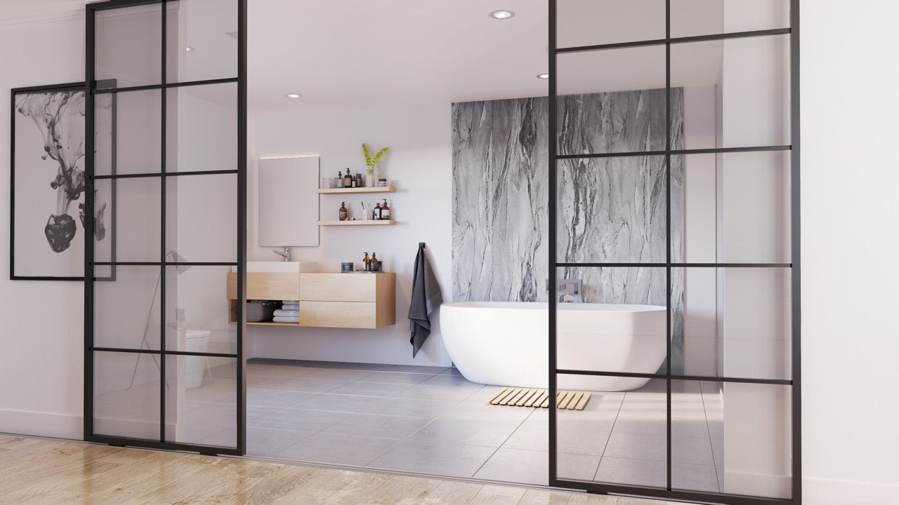 Showerwall Grey Volterra Gloss Wall Panel (Plywood)