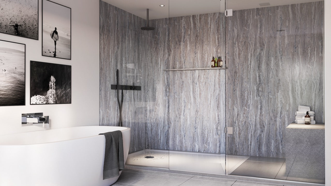 Showerwall Blue Tone Stone Wall Panel (EgMDF)