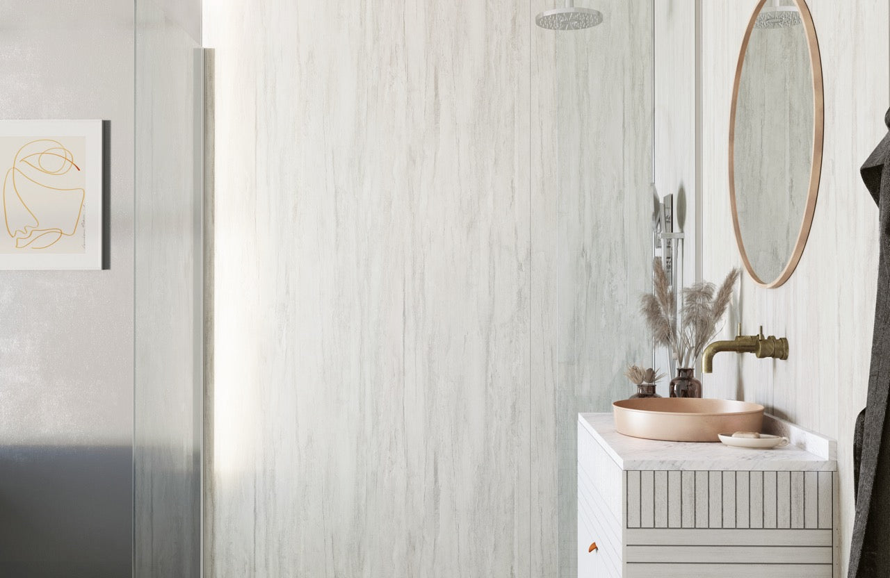 Showerwall White Charcoal Wall Panel (EgMDF)