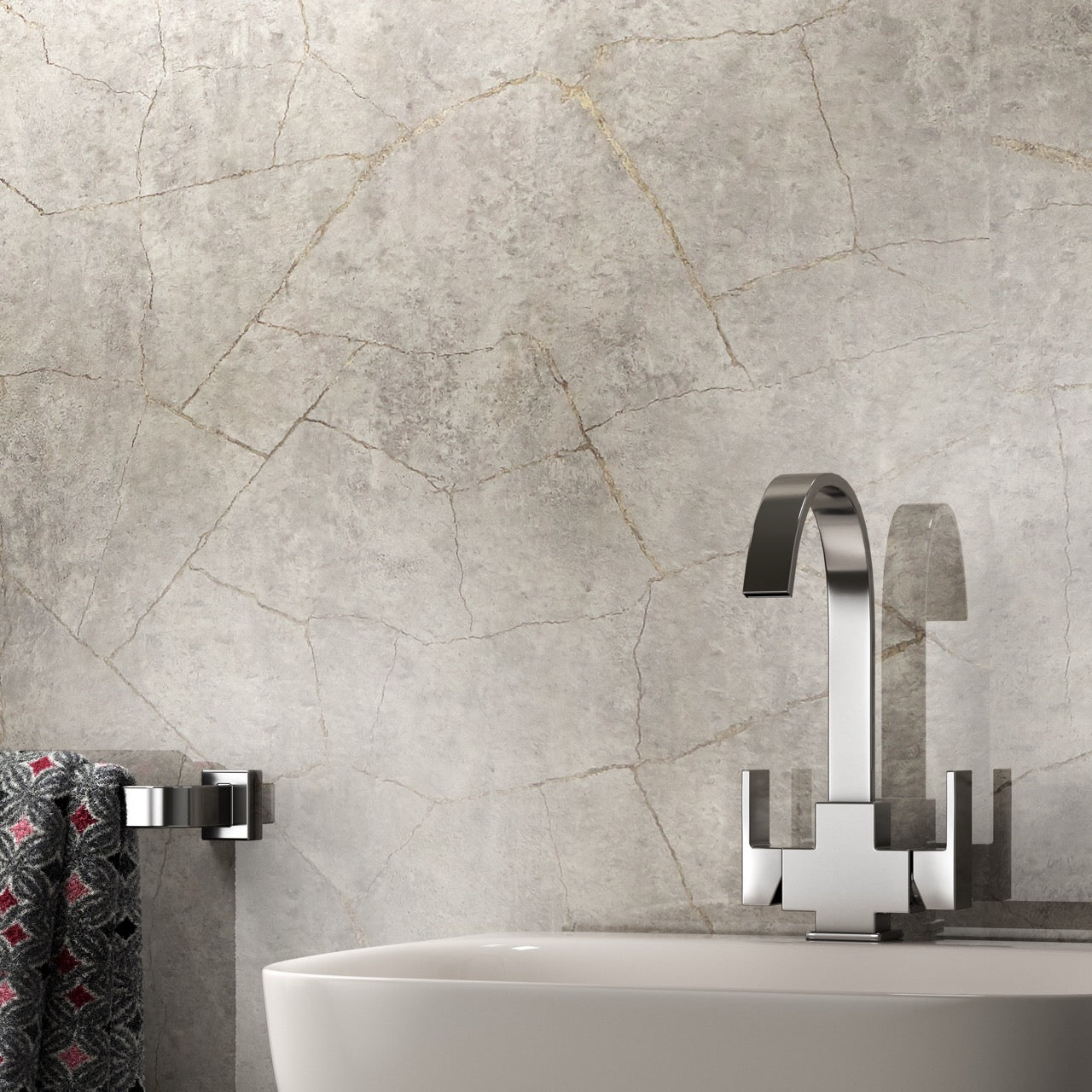 Showerwall Silver Slate Matt Wall Panel (Plywood)