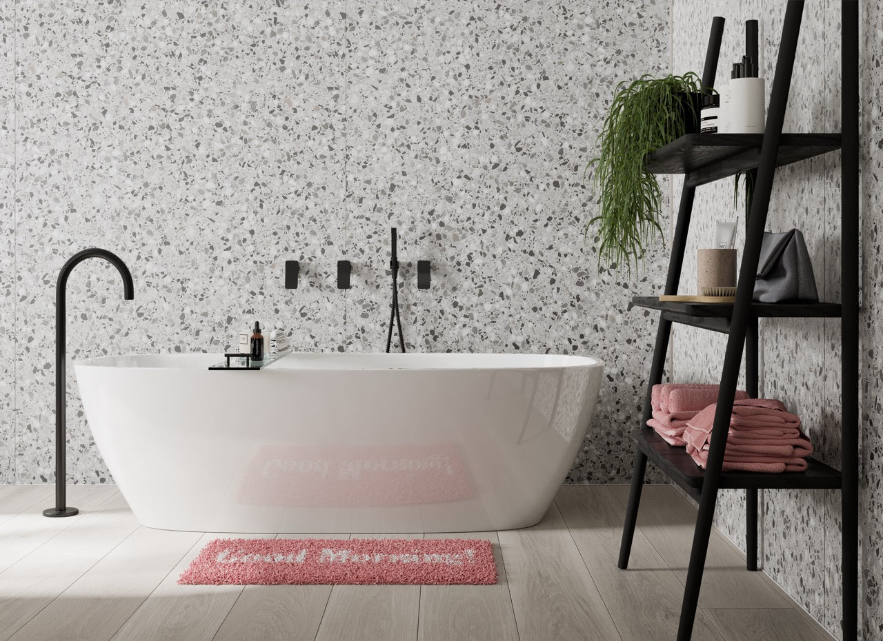 Showerwall Positano Grey Terrazzo Wall Panel (Plywood)