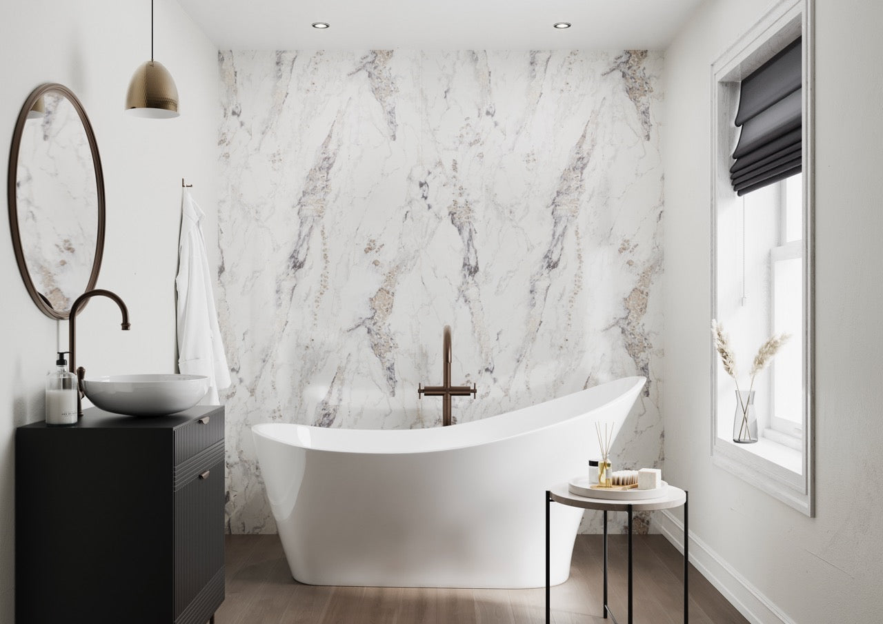 Showerwall Breccia Marble Wall Panel (EgMDF)