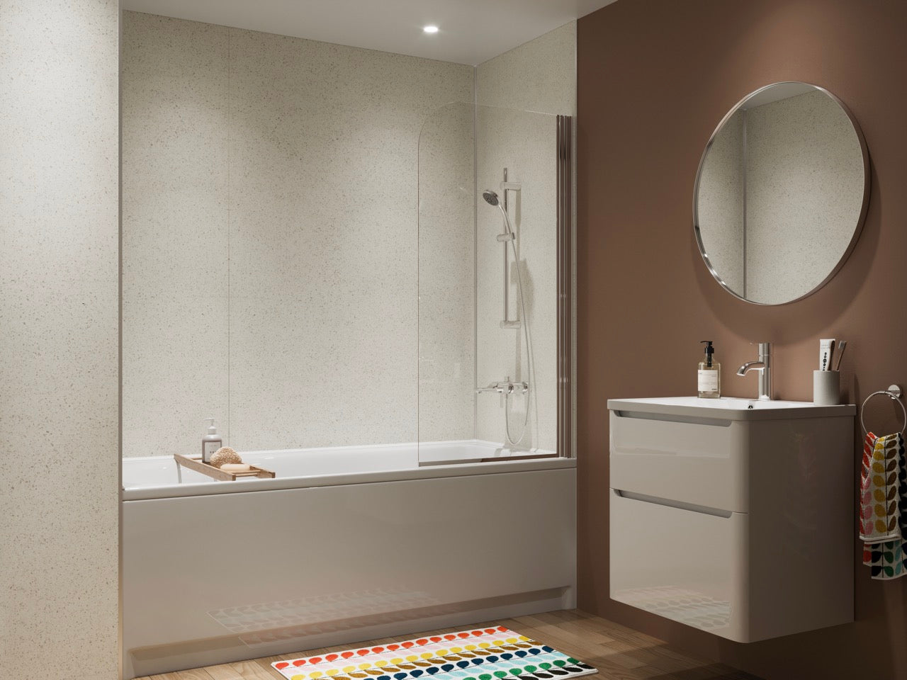 Showerwall Nuvola Terrazzo Wall Panel (Plywood)