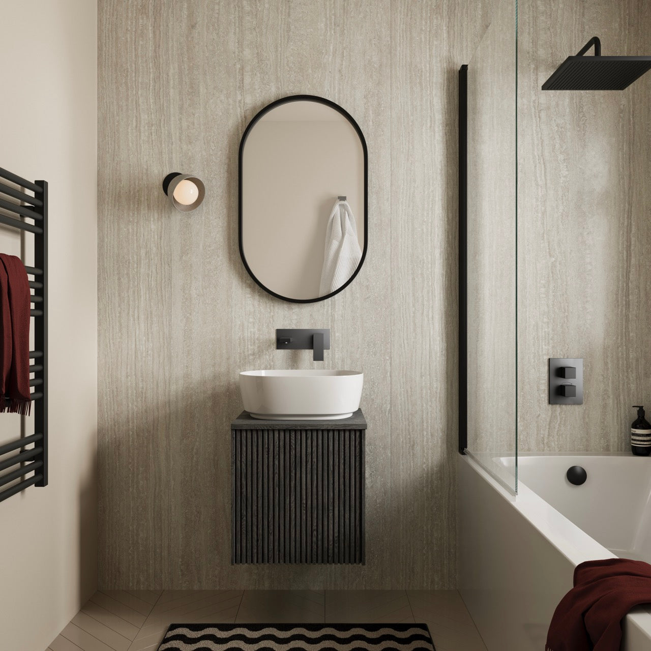 Showerwall Romano Travertine Wall Panel (MDF)
