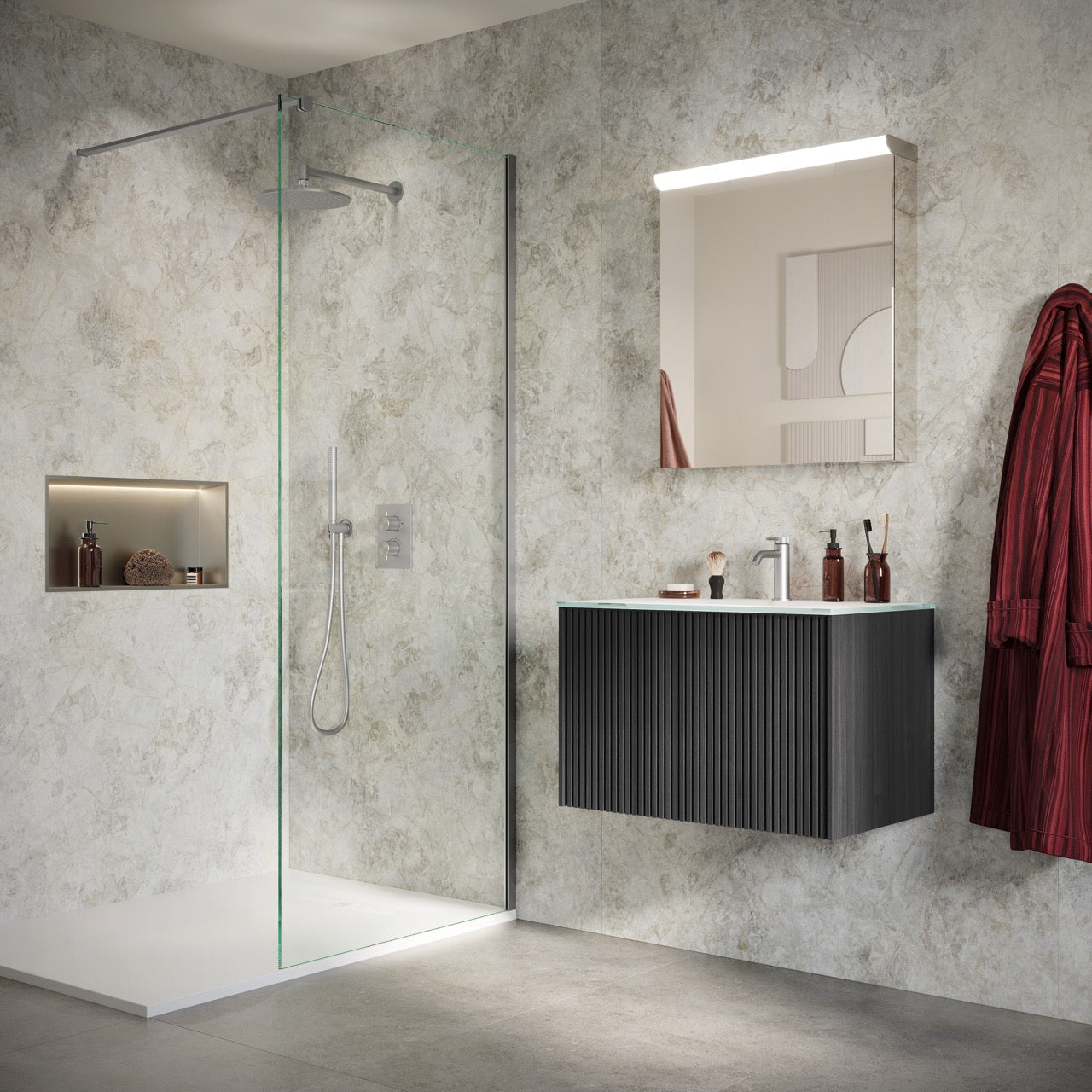 Showerwall Classico Crema Wall Panel (WPC)