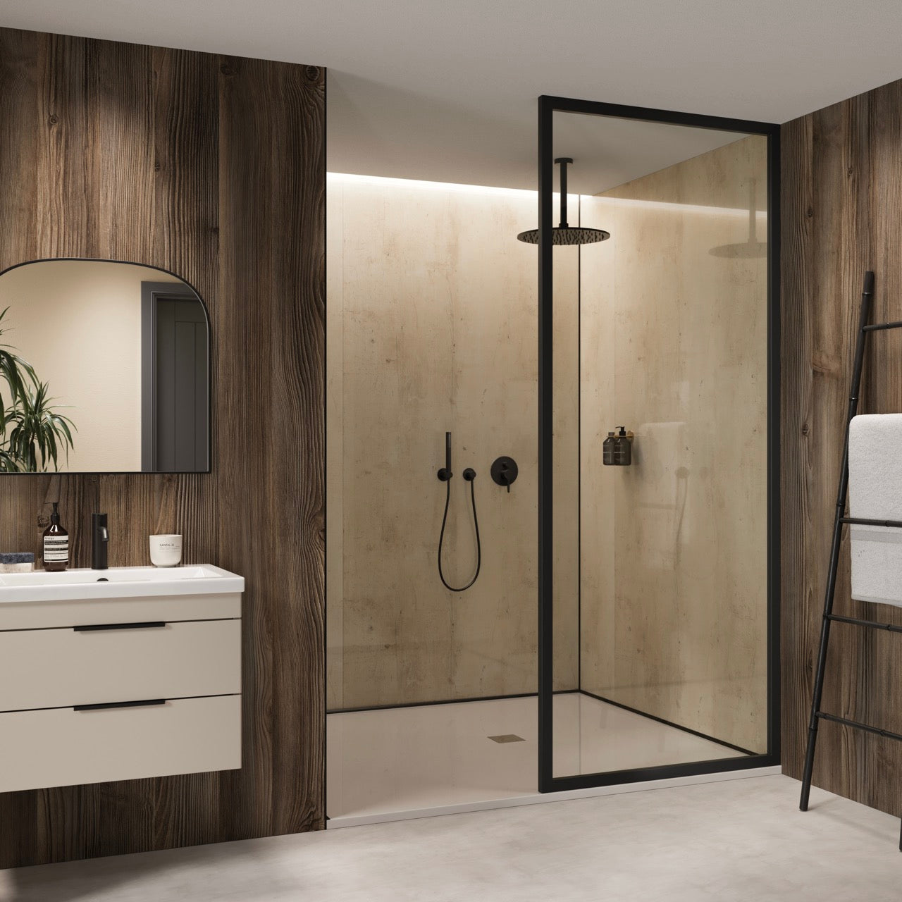 Showerwall Mocha Pine Wall Panel (WPC)