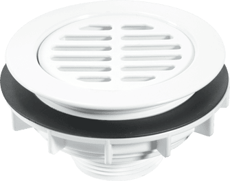 White Plastic High-Flow Shower Waste