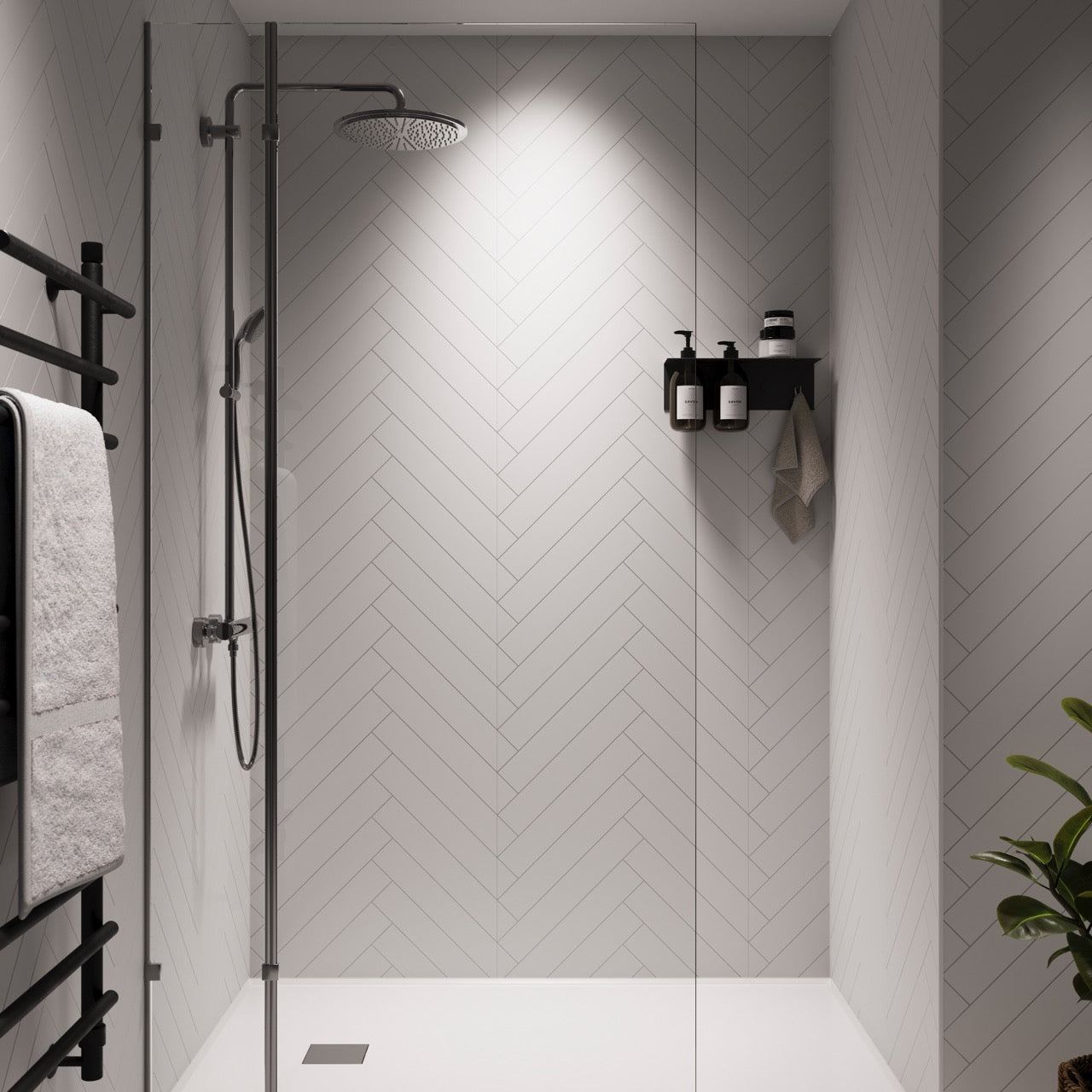 Showerwall Snow White Gloss Wall Panel