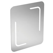 Mirror with sensor ambient and front light, anti-steam