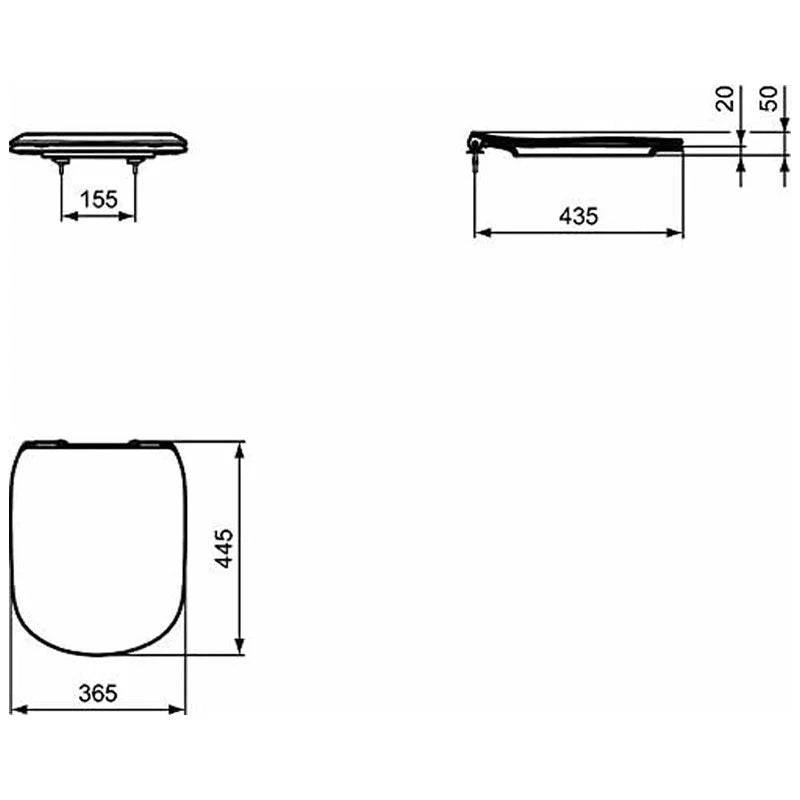 Tesi slim seat & cover - slow close