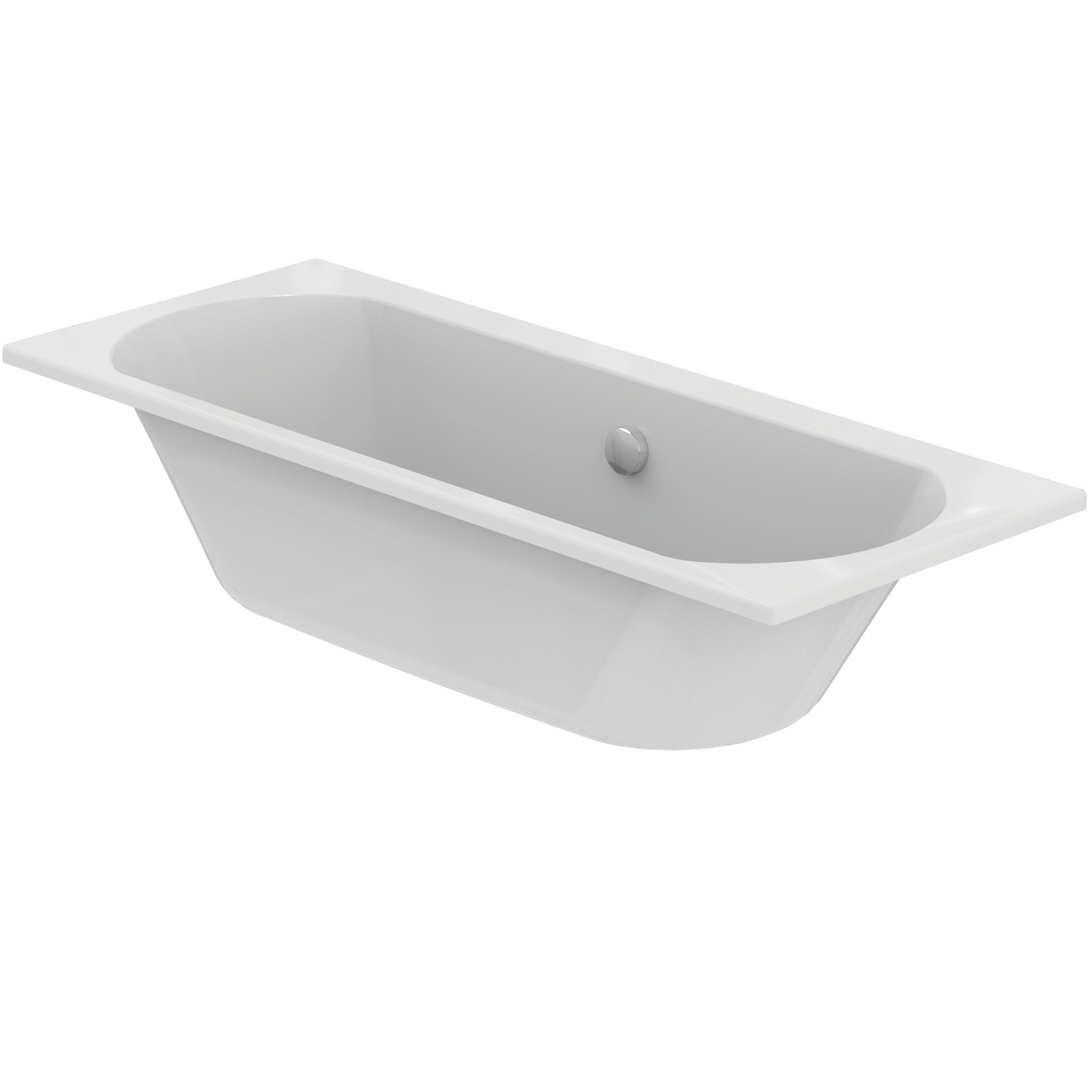 Tesi 170 x 70cm water saving double ended bath - no tap holes