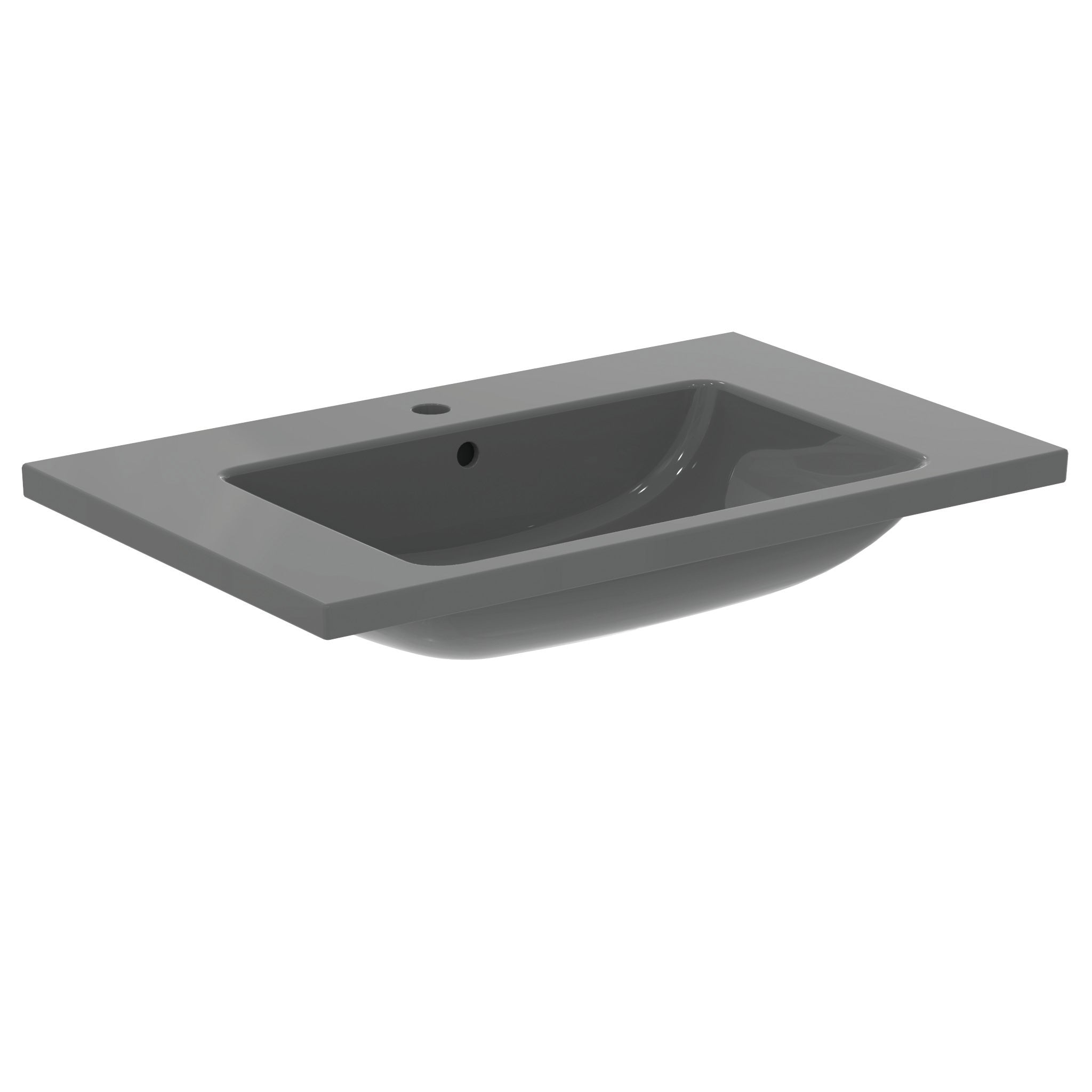 i.life B vanity basin, gloss grey