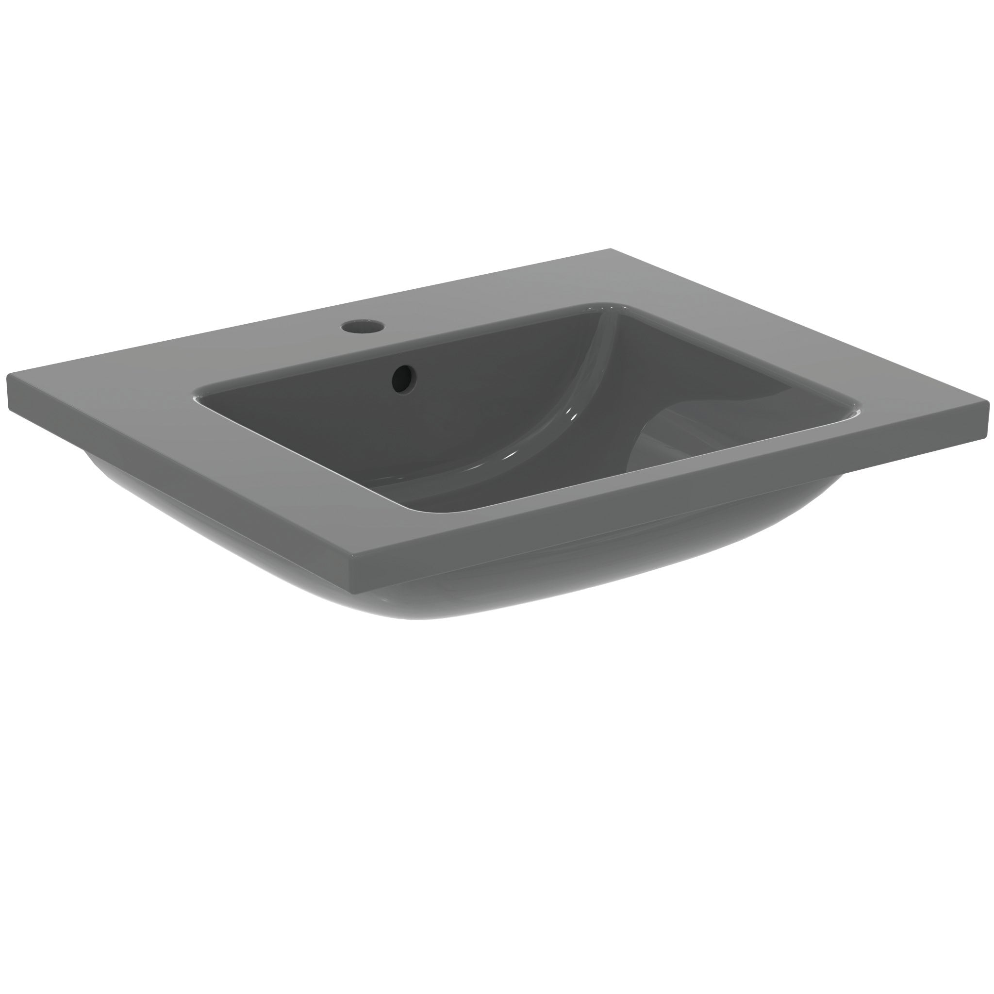 i.life B vanity basin, gloss grey