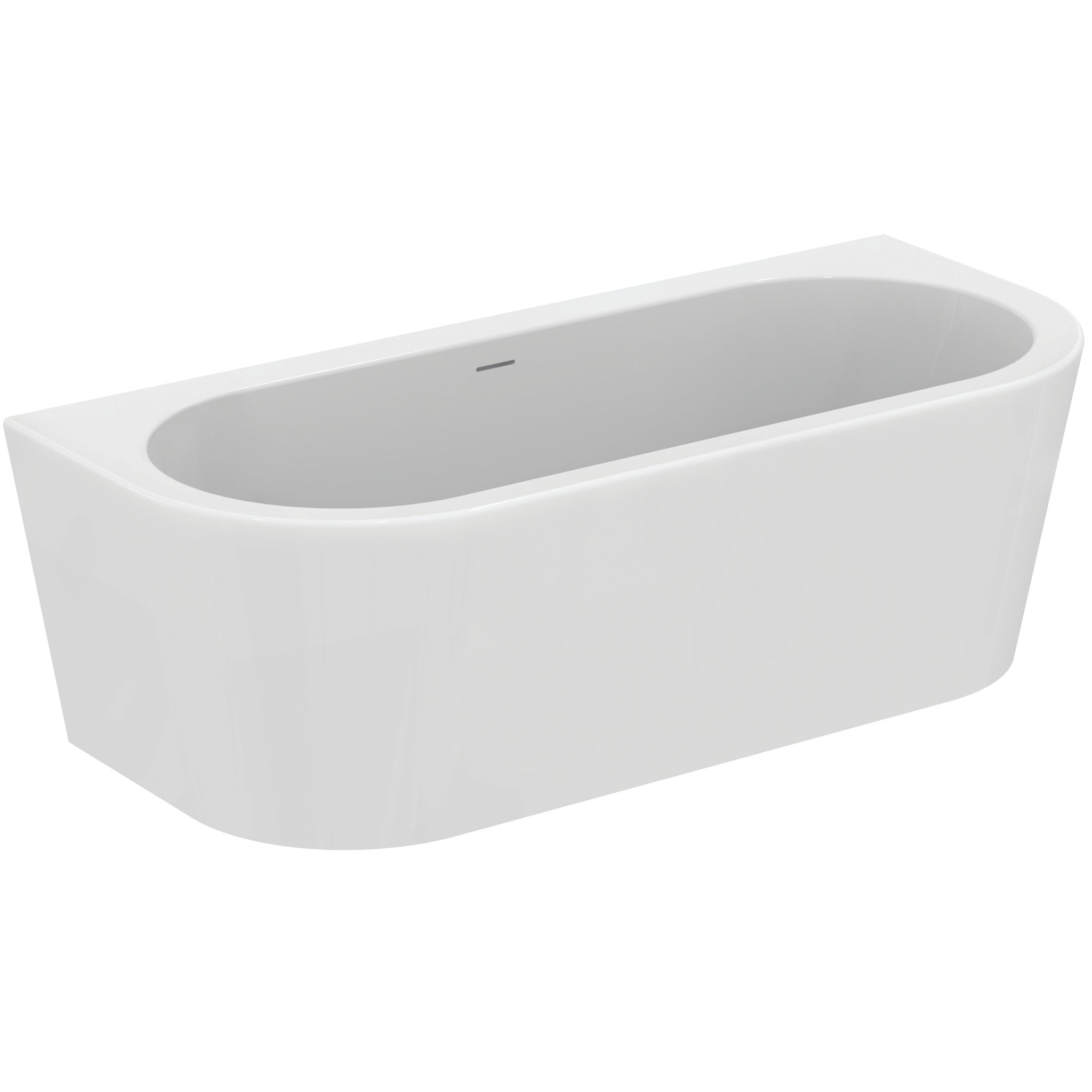 Adapto 155 x 75cm Oval freestanding bath with clicker waste and slotted overflow
