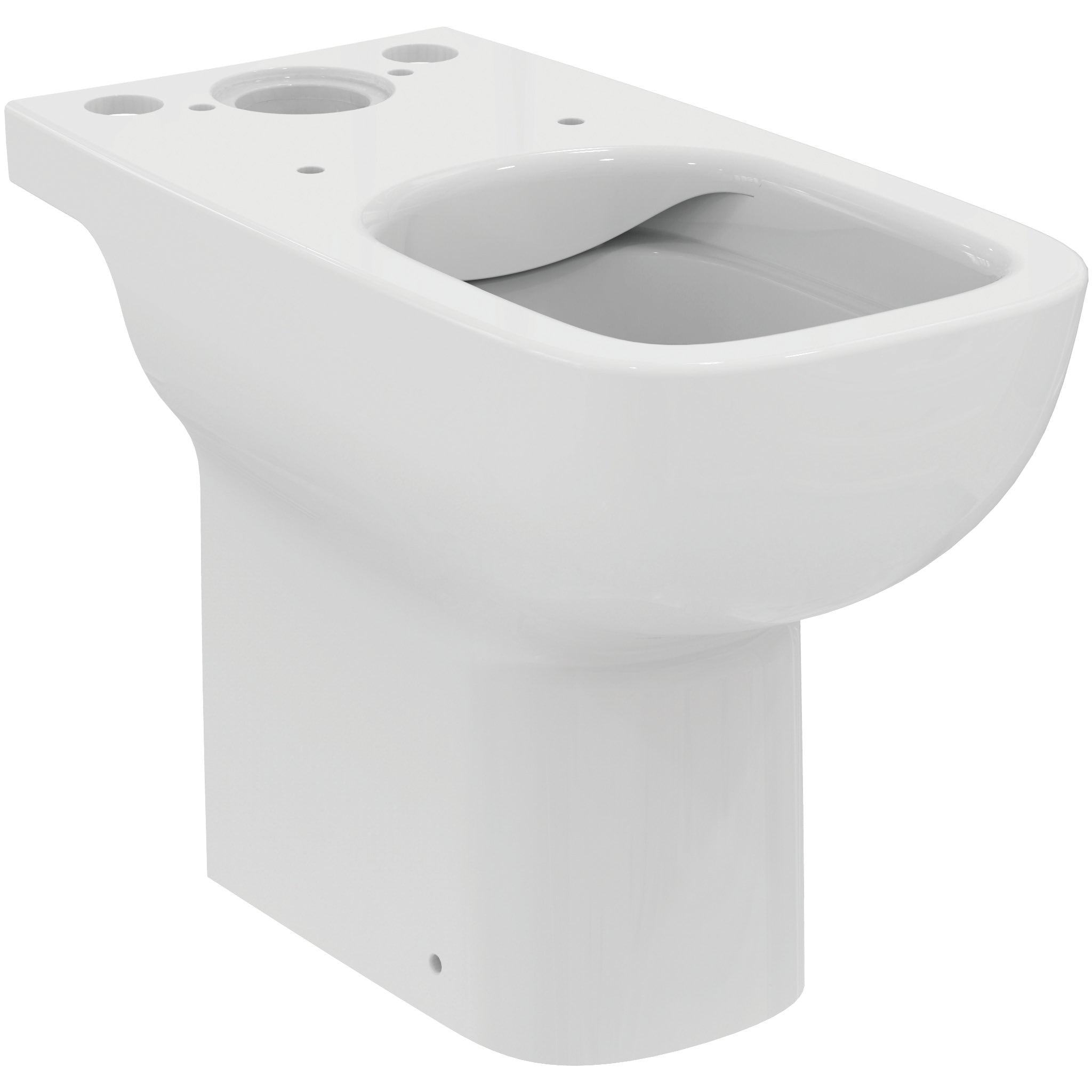 i.life A close coupled, comfort height wc bowl with horizontal outlet and rimls+ technology, boxed