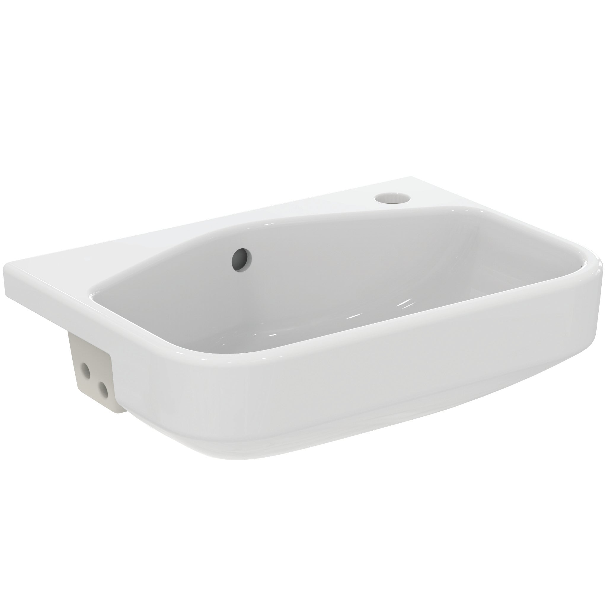 i.life S 50cm semi-countertop washbasin, one taphole
