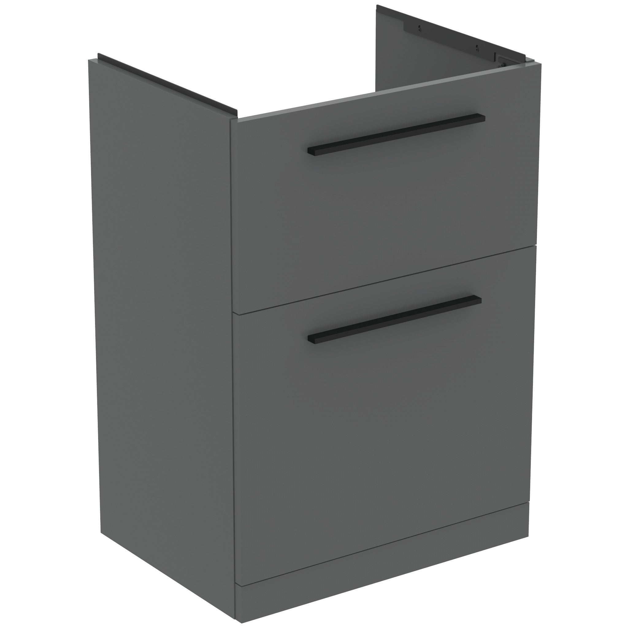 i.life A 60cm floor standing vanity unit with 2 drawers (separate handles required)