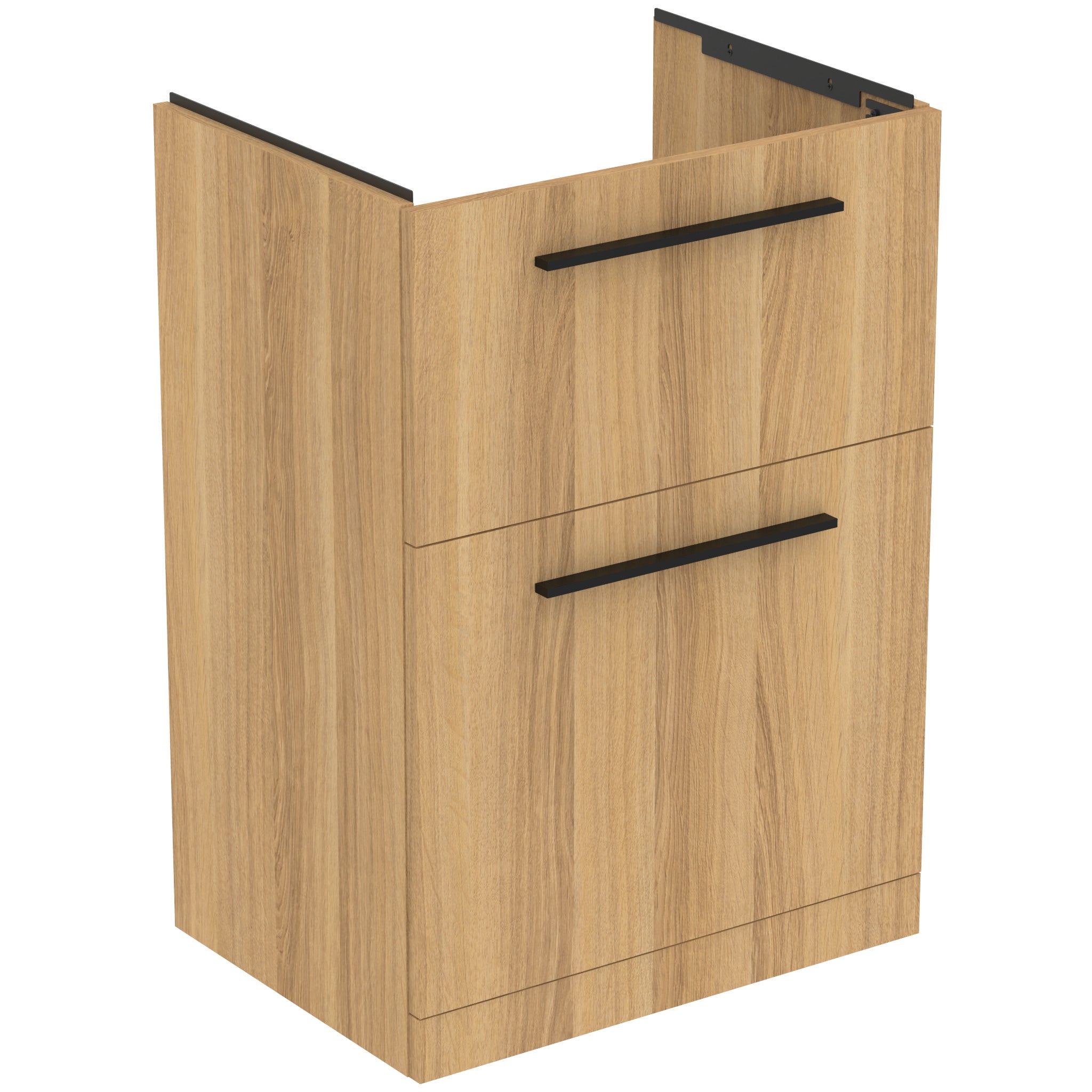 i.life A 60cm floor standing vanity unit with 2 drawers (separate handles required)