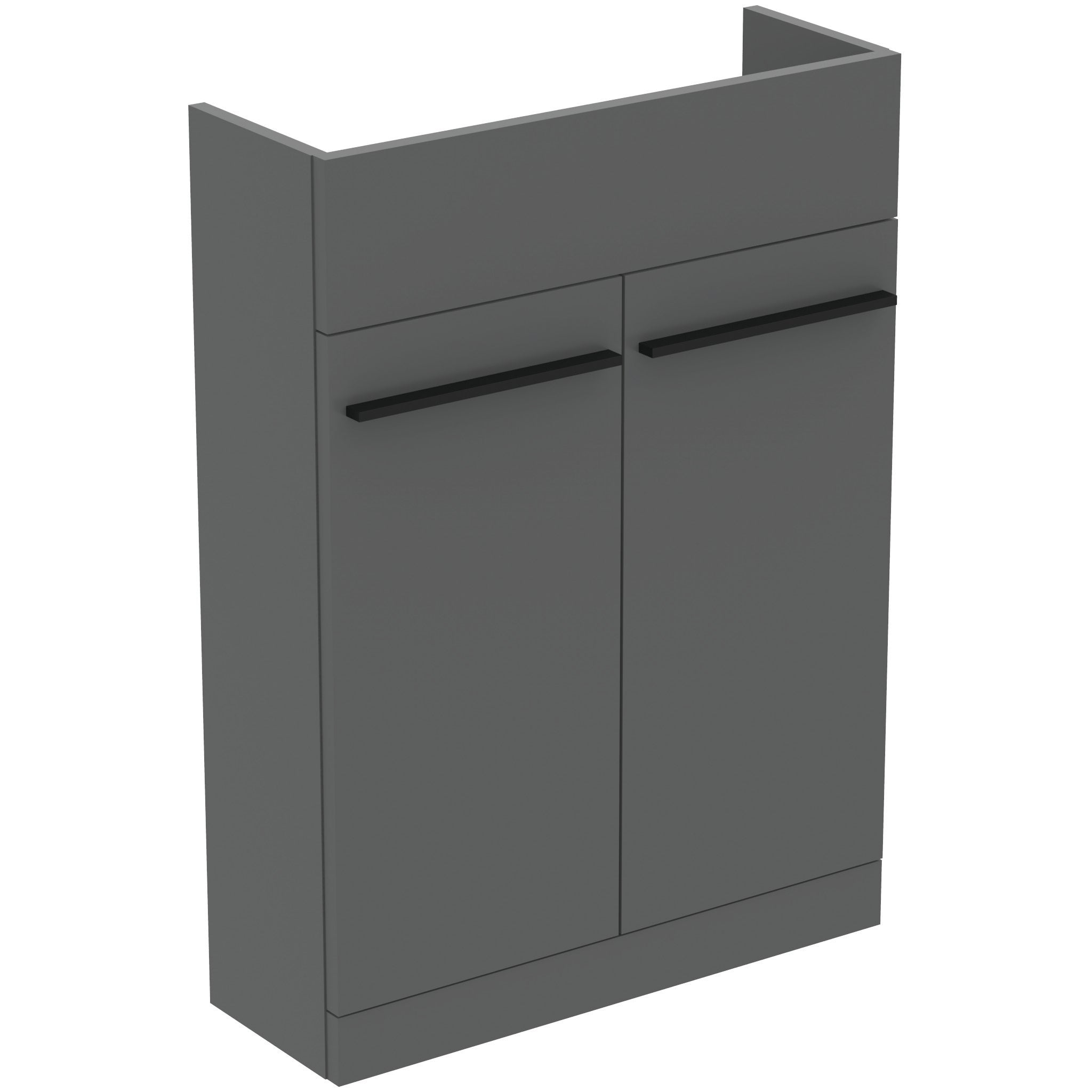 i.life S 60cm compact semi countertop washbasin unit with 2 doors (separate handles required)