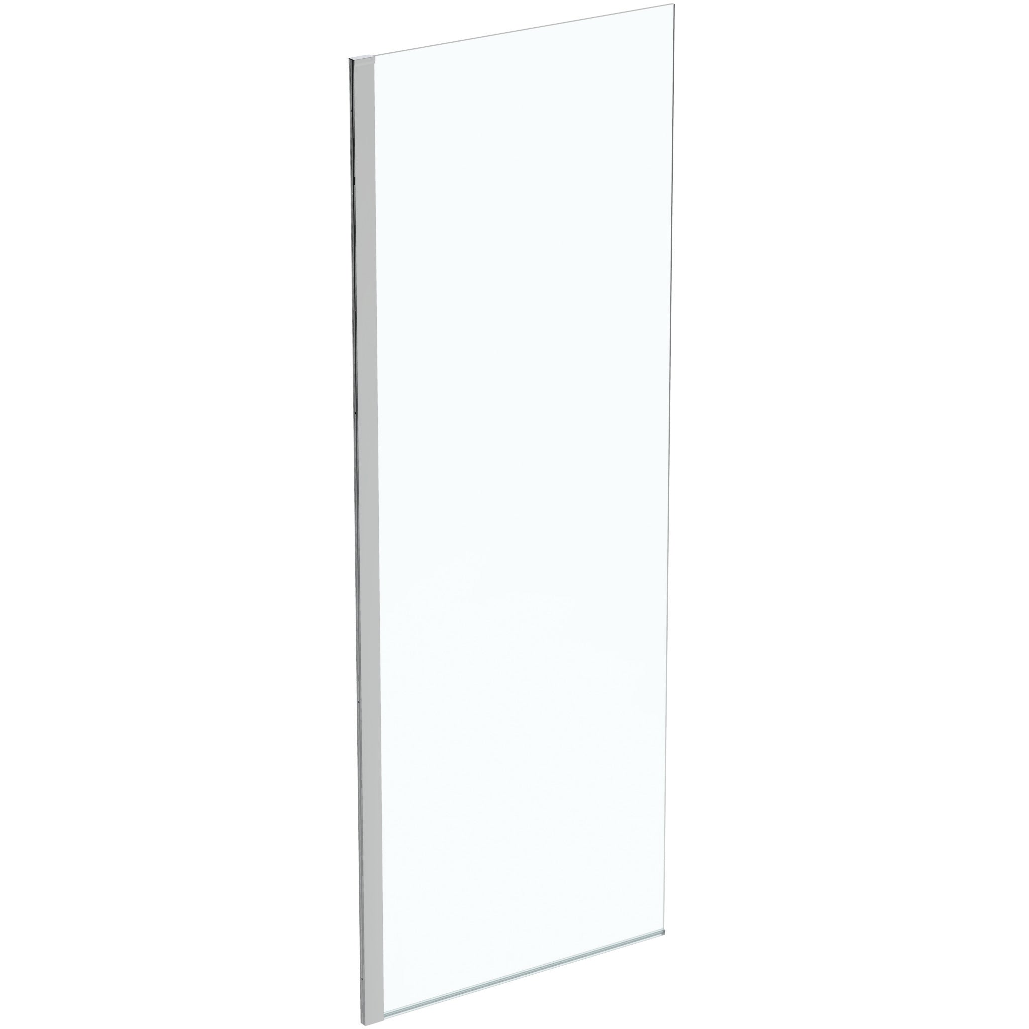 IS i.life Wet Room panel with bottom profile & Idealclean clear glass - bright silver finish