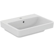 i.life B 55cm washbasin, 1 taphole, for use with pedestals or furniture