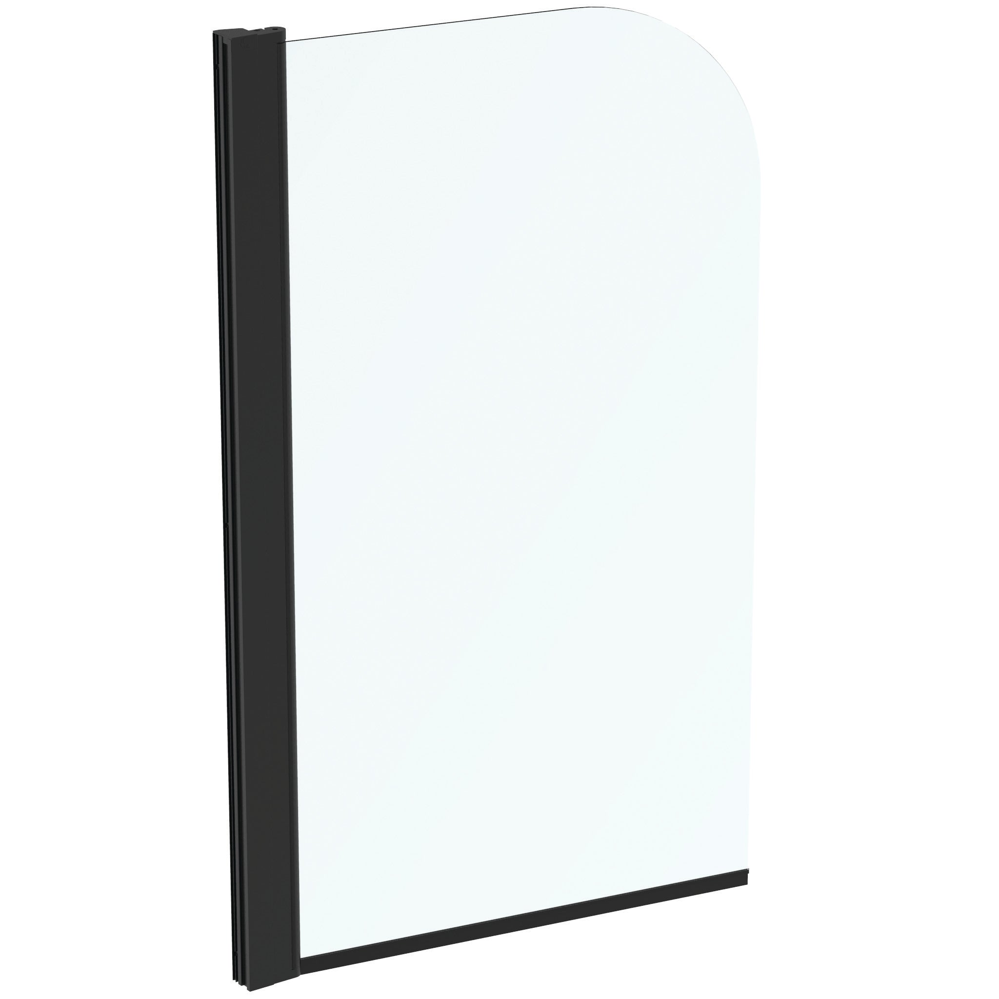 Connect 2 Angle Bath screen with clear glass - silk black finish