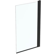Connect 2 Angle Bath screen with clear glass - silk black finish