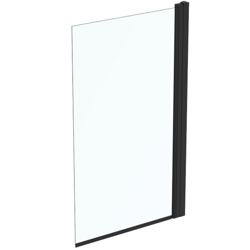 Connect 2 Angle Bath screen with clear glass - silk black finish