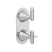 Tablet Arrondi 1 Outlet 2 Handle Concealed Thermostatic Valve Vertical
