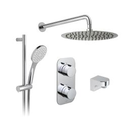 Tablet Altitude 2 Handle 2 Outlet Concealed Thermostatic Shower Valve Package - Aquablade Chrome