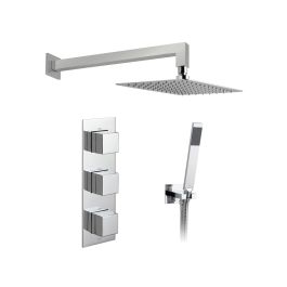 Tablet Notion 3 Handle 2 Outlet Concealed Thermostatic Shower Valve Package Chrome